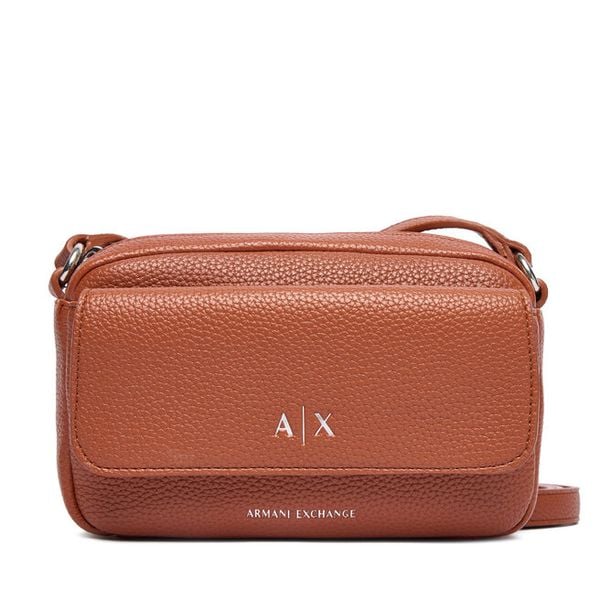 Torebka Armani Exchange. Brązowe listonoszki Armani Exchange, bez wzorów, bez dodatków. Za 479,99 zł.