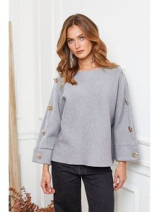 Joséfine Sweter "Marole" w kolorze szarym rozmiar: M. Szare swetry oversize Joséfine, m, bez wzorów, bez ramiączek. Za 209,82 zł.