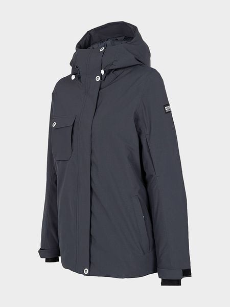 4F Kurtka narciarska w kolorze antracytowym rozmiar: M. Czarne kurtki sportowe 4f, m, bez wzorów, bez kaptura, narciarskie. Za 288,52 zł.