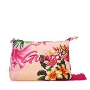 Torebka Guess. Czerwone listonoszki Guess, z aplikacjami, bez dodatków. Za 179,99 zł.