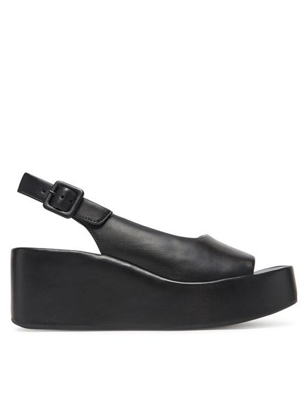 HÖGL Sandały Loulou 9-102510 Czarny. Czarne sandały HÖGL, bez wzorów, ze skóry, bez obcasa, na koturnie, bez zapięcia. Za 519,99 zł.