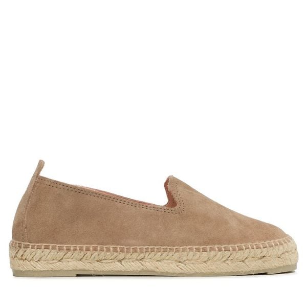 Espadryle Manebi. Brązowe espadryle Manebi, bez wzorów, bez obcasa. Za 549,99 zł.