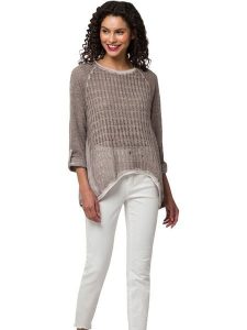 Heine Bluzka w kolorze fiołkowym rozmiar: 46. Różowe bluzki Heine, bez wzorów, bez kołnierzyka, bez ramiączek. Za 78,99 zł.