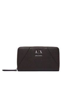 Armani Exchange Portfel XW000359 AF26569 U6032 Brązowy ciemny. Brązowe portfele Armani Exchange, bez wzorów, ze skóry. Za 404,99 zł.