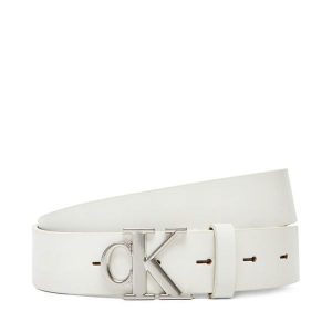 Pasek Damski Calvin Klein Jeans. Białe paski Calvin Klein Jeans, bez wzorów, z jeansu. Za 199,99 zł.