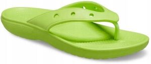 Japonki Dla Dorosłych Crocs Classic Flip. Niebieskie klapki Crocs, bez wzorów, z materiału, bez obcasa. Za 97,99 zł.