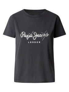 Pepe Jeans Koszulka "Leticia" w kolorze czarnym rozmiar: XS. Czarne bluzki Pepe Jeans, xs, bez wzorów, z bawełny, bez kołnierzyka, bez ramiączek. Za 79,03 zł.