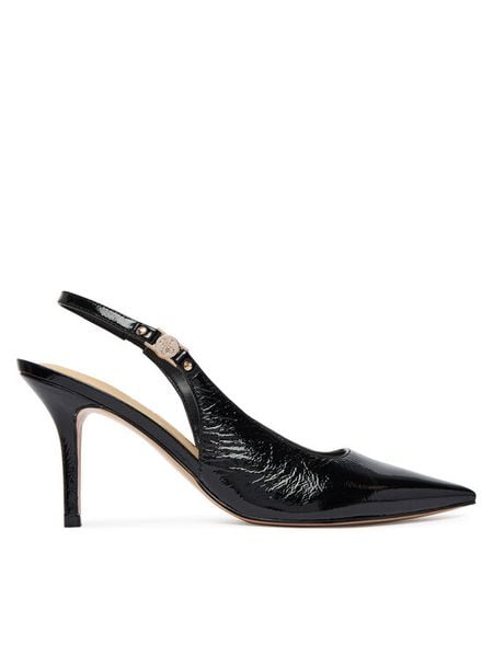 Guess Szpilki FLTNAS LEP05 Czarny. Czarne szpilki Guess, z aplikacjami, z lakierowanej skóry, bez obcasa. Za 634,99 zł.
