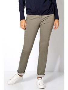 Relaxed by TONI Dżinsy - Slim fit - w kolorze khaki rozmiar: W22. Brązowe jeansy Relaxed by TONI, bez wzorów, z podwyższonym stanem. Za 114,17 zł.