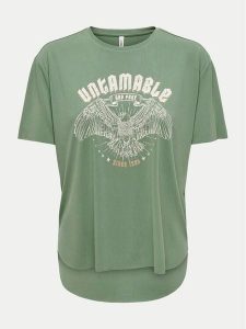 ONLY T-Shirt Free 15325533 Zielony Regular Fit. Zielone t-shirty ONLY, l, bez wzorów, z syntetyku, bez kołnierzyka, bez ramiączek. Za 49,99 zł.