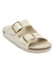 Mandel Klapki w kolorze kremowym rozmiar: 38. Brązowe klapki Mandel, bez wzorów, z otwartym noskiem, bez obcasa. Za 144,58 zł.