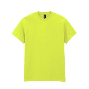 Ciężka Bawełniana Koszulka Unisex Dla Dorosłych. Zielone bluzki GILDAN, xl, bez wzorów, z bawełny, sportowe, bez kołnierzyka, bez ramiączek. Za 37,99 zł.