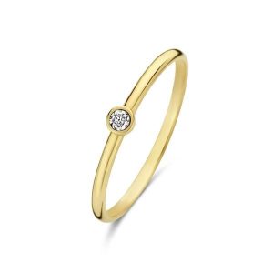 Isabel Bernard Isabel Bernard De La Paix Inaya 14 Karat | Gold Ring | Diamant 0.01 Karat | IBD330027-60 Pierścionki 1 ct Damski. Żółte pierścionki Isabel Bernard, z diamentem, złote. Za 1 698,99 zł.