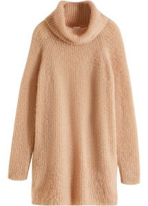 Sweter z golfem oversize. Czerwone golfy bonprix, bez wzorów, bez ramiączek. Za 124,99 zł.