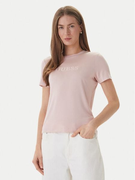 Guess T-Shirt O6GI00 KBF92 Różowy Regular Fit. Czerwone t-shirty Guess, xs, z aplikacjami, bez kołnierzyka, bez ramiączek. Za 139,99 zł.