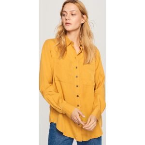Koszula z lyocellu - Żółty. Koszule marki Reserved. W wyprzedaży za 39,99 zł.