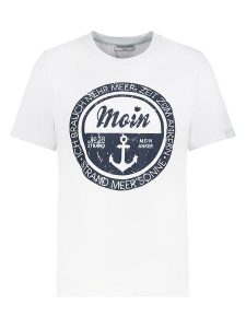 Eight2Nine Koszulka w kolorze białym rozmiar: M. Białe bluzki Eight2Nine, m, bez wzorów, z bawełny, bez kołnierzyka, bez ramiączek. Za 43,99 zł.