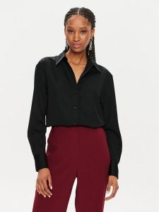 Calvin Klein Koszula K20K207584 Czarny Relaxed Fit. Czarne koszule Calvin Klein, bez wzorów, z syntetyku, bez kołnierzyka, bez ramiączek. Za 289,99 zł.