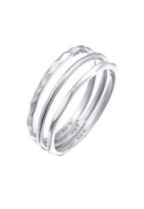 Elli Damski Basic Stacking zestaw 3 częściowy w srebrze 925 Sterling Silver Pierścionki 1 ct. Szare pierścionki Elli, srebrne. Za 313,99 zł.