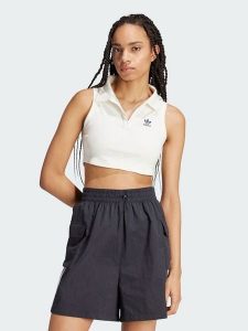 Adidas Top w kolorze kremowym rozmiar: L. Brązowe topy ADIDAS, l, bez wzorów, bez kołnierzyka, bez ramiączek. Za 109,26 zł.