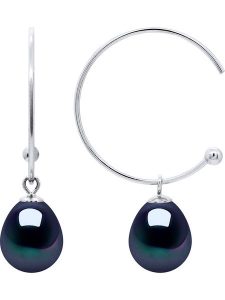 Pearline Srebrne kolczyki-kreole z perłami rozmiar: onesize. Niebieskie kolczyki Pearline, z perłą, srebrne. Za 173,99 zł.