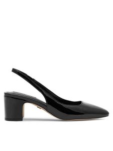 Nine West Sandały 123AL1938-1 Czarny. Czarne sandały Nine West, bez wzorów, ze skóry, bez obcasa, na słupku, bez zapięcia. Za 199,99 zł.