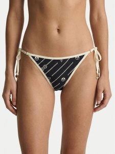 Guess Dół od bikini W6GZ06 K3279 Granatowy. Niebieskie bikini Guess, z aplikacjami, z syntetyku. Za 194,99 zł.