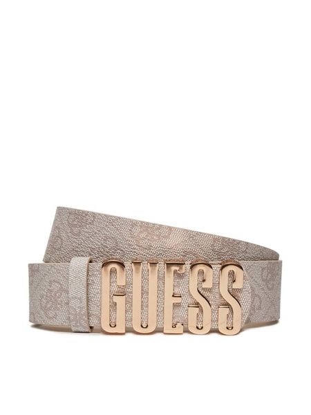 Guess Pasek Damski Noelle BW9126 P4235 Beżowy. Brązowe paski Guess, z aplikacjami, ze skóry. Za 139,99 zł.