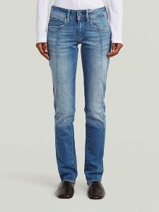 G-Star Dżinsy - Slim fit - w kolorze niebieskim rozmiar: W29/L32. Niebieskie jeansy G-Star, z aplikacjami, ze skóry. Za 262,91 zł.