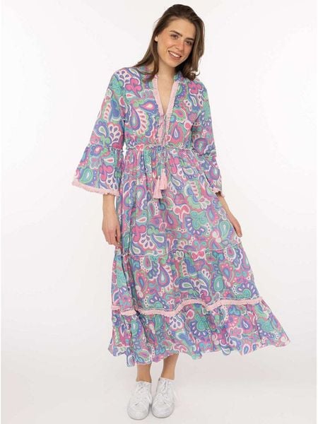 Zwillingsherz Sukienka "Paisley" ze wzorem rozmiar: L/XL. Sukienki Zwillingsherz, l, bez wzorów, z bawełny, bez kołnierzyka, bez ramiączek, maxi. Za 194,95 zł.