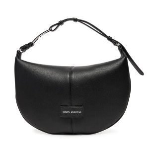 Torebka Armani Exchange. Czarne torebki klasyczne Armani Exchange, bez wzorów, bez dodatków. Za 619,99 zł.