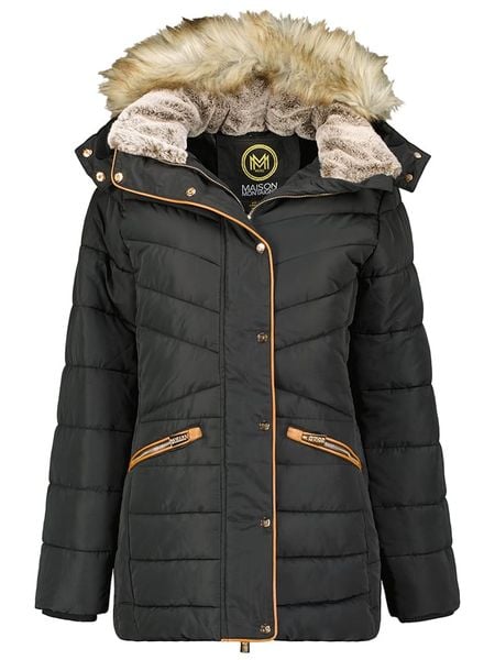 Maison Montaigne Kurtka zimowa "Ajumai" w kolorze czarnym rozmiar: M. Czarne kurtki Maison Montaigne, na zimę, m, bez wzorów, z puchu, bez kaptura. Za 456,87 zł.