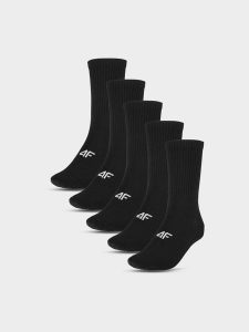 4F Skarpety casual za kostkę (5-pack) damskie - czarne 35-38. Czarne skarpetki 4f, bez wzorów, z bawełny. Za 69,99 zł.