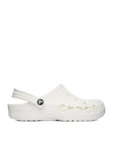 Crocs Klapki C-BAYA 10126-100 Biały. Białe klapki Crocs, bez wzorów, z materiału, bez obcasa. Za 199,99 zł.