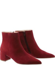 Högl Skórzane botki "Beatrice" w kolorze czerwonym rozmiar: 40. Czerwone botki HÖGL, bez wzorów, bez obcasa, bez zapięcia. Za 406,57 zł.