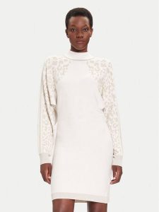 Liu Jo Sport Sukienka dzianinowa TF5176 MS49I Écru Regular Fit. Kombinezony Liu Jo Sport, m, bez wzorów, z dzianiny, sportowe, bez kołnierzyka, bez ramiączek. Za 459,99 zł.