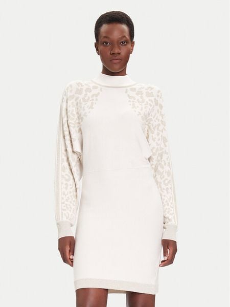 Liu Jo Sport Sukienka dzianinowa TF5176 MS49I Écru Regular Fit. Kombinezony Liu Jo Sport, xxl, bez wzorów, z dzianiny, sportowe, bez kołnierzyka, bez ramiączek. Za 459,99 zł.