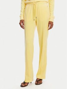 Juicy Couture Spodnie dresowe Tina JCAPW045 Żółty Regular Fit. Żółte spodnie dresowe Juicy Couture, s, bez wzorów, z dresówki. Za 219,99 zł.