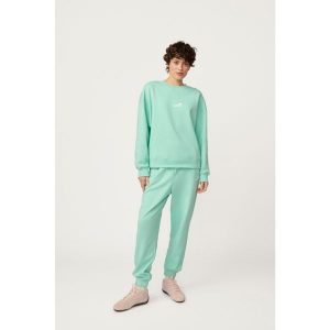 Bluza Kubota miętowa damska. Zielone bluzy Kubota, xs, bez wzorów, z materiału, bez kaptura. W wyprzedaży za 119,99 zł.