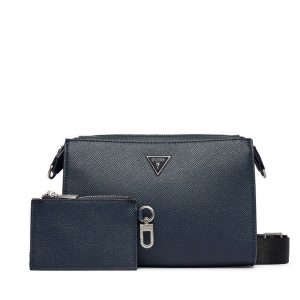 Torebka Guess. Niebieskie listonoszki Guess, z aplikacjami, bez dodatków. Za 364,99 zł.