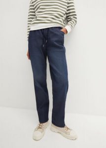 Dżinsy Straight z gumką w talii, high waist (2 pary). Niebieskie jeansy bonprix, bez wzorów, z jeansu, z podwyższonym stanem. Za 169,99 zł.