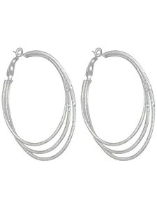 MENTHE À L'O Posrebrzane kolczyki-kreole rozmiar: onesize. Szare kolczyki MENTHE À L'O, posrebrzane. Za 108,74 zł.