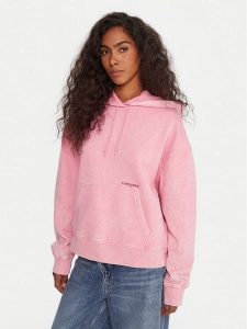 Tommy Jeans Bluza DW0DW21609 Różowy Boxy Fit. Czerwone bluzy Tommy Jeans, xl, bez wzorów, z bawełny, bez kaptura. Za 379,99 zł.