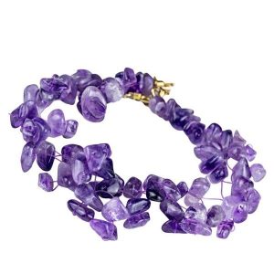 SAMBA Naszyjnik ametyst. Fioletowe naszyjniki Samba Gems, z ametystem, metalowe. Za 384,00 zł.