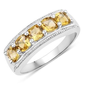 Rafaela Donata Pierścionek Srebro wysokiej próby Srebrny Pierścionki 1 ct Damski. Szare pierścionki Rafaela Donata, z cytrynem, srebrne. Za 349,99 zł.