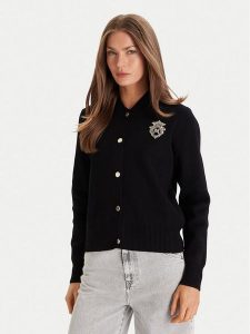 Morgan Kardigan 252-MTEDDY Czarny Regular Fit. Czarne kardigany Morgan, z syntetyku. Za 329,99 zł.