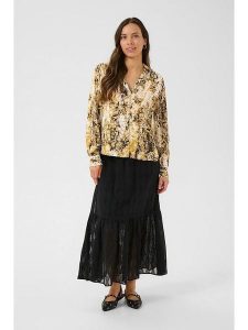 Cream Bluzka w kolorze beżowym rozmiar: 34. Brązowe bluzki Cream, bez wzorów, z wiskozy, bez kołnierzyka, bez ramiączek. Za 126,99 zł.