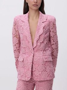 Strukturalna marynarka - pastelowy róż. Czerwone marynarki i żakiety Reserved, l, bez wzorów, z bawełny. Za 259,99 zł.