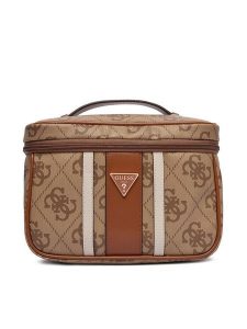 Guess Kosmetyczka TWSO78 38039 Beżowy. Brązowe torebki klasyczne Guess, z aplikacjami, ze skóry, bez dodatków. Za 279,99 zł.