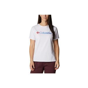 Columbia Sun Trek W Graphic Tee, damski t-shirt. Białe t-shirty Columbia, s, bez wzorów, z bawełny, bez kołnierzyka, bez ramiączek. Za 109,99 zł.